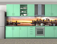 Наклейка на кухонний фартух 60 х 300 см, з фотодруком та захисною ламінацією місто та міст (БП-s_ar114)