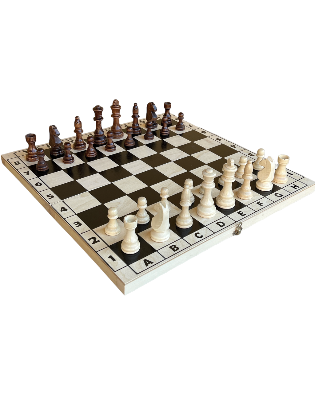 Шахи, нарди, шашки 3 в 1 - Набір ігровий дерев'яний з великими шахматними фігурами, 53*53 см.