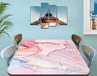 Виниловая наклейка на стол Цветной мрамор 60 х 100 см