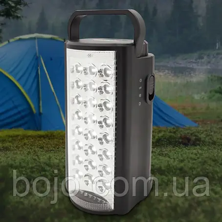 Ліхтар переносний світлодіодний з функцією повербанка ALFARID (Almina) TH-2606 6000 MAH, 24 LED, ЗУ 220V Чорний, фото 1