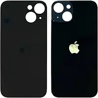 Задняя панель корпуса (крышка аккумулятора) iPhone 14 Plus (большое отверстие) оригинал, Черный