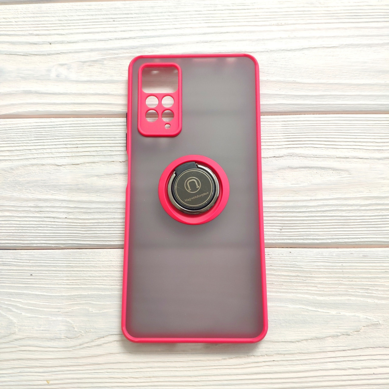 Чохол Armor Ring для Xiaomi Redmi Note 11 Pro протиударний з кільцем Червоний