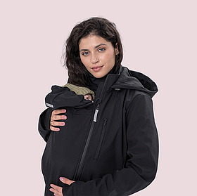 Слінгокуртка Lova & Carry куртка для вагітних Softshell 4в1 NEW Чорна