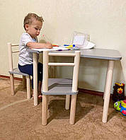 Комплект столик 50х70 и два стульчика детские серый