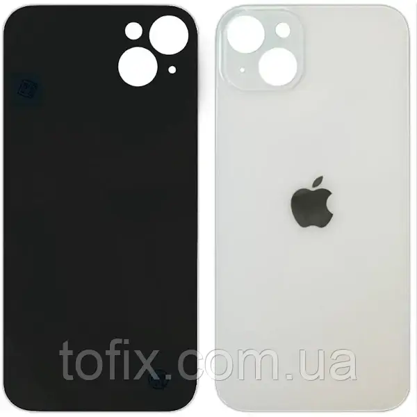 Задня панель корпусу (кришка акумулятора) iPhone 14 Plus (великий отвір) оригінал, Білий