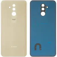 Задняя панель корпуса (крышка аккумулятора) Huawei Mate 20 lite со стеклом камеры, оригинал, Золотой