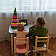 Комплект дитячий столик з шухлядою 50х70 та два стільця, фото 4