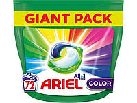 Капсули для прання ARIEL 72шт Pods All-in-1 Color для кольорових тканин
