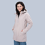Слінгокуртка  куртка для вагітних Softshell 4в1 NEW Бежева, фото 5