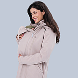 Слінгокуртка  куртка для вагітних Softshell 4в1 NEW Бежева, фото 6