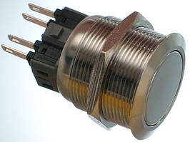 Кнопка антивандальная d28mm різьблення 25mm h34mm 4 контакти