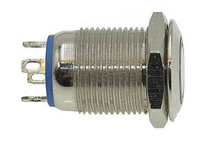 Кнопка антивандальная d14mm різьблення 12mm h18mm 4 контакти