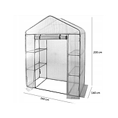 Тунель фільму парника саду з полицями розсади TUN5460