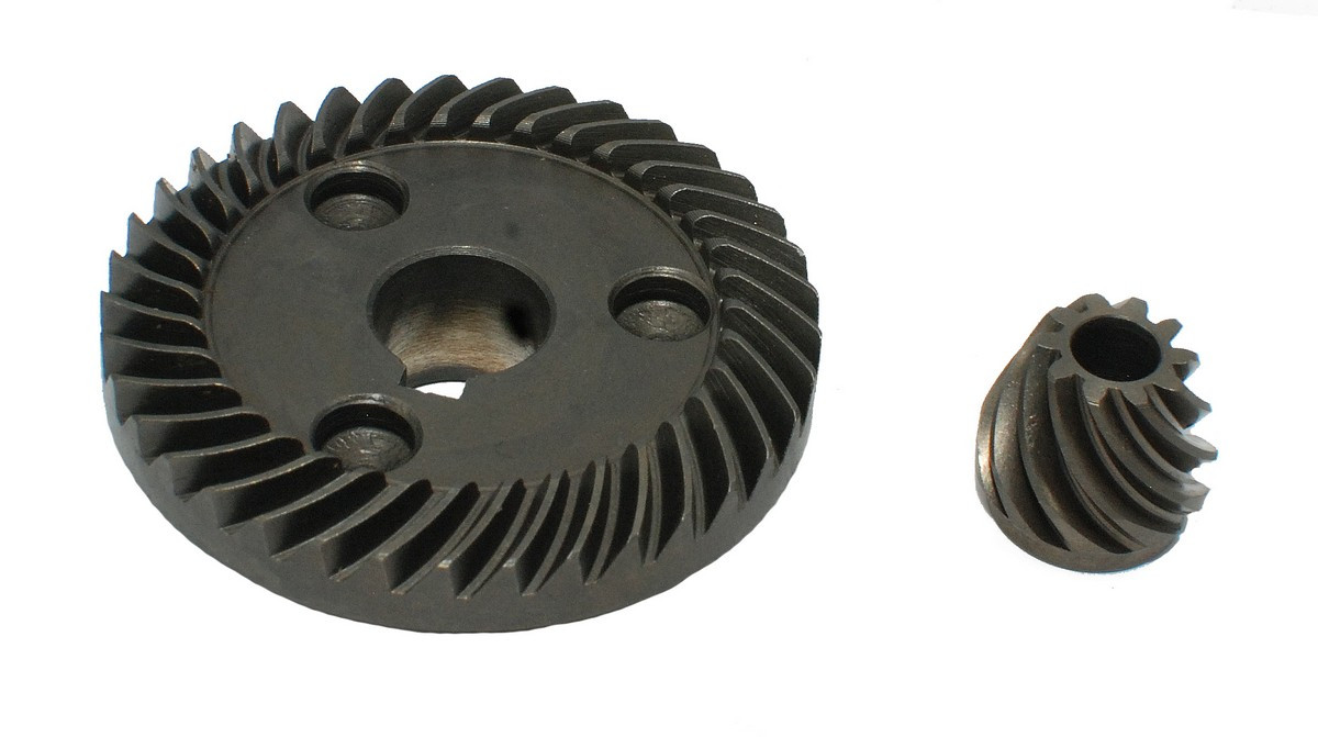 Шестерні (пара) болгарки Makita GA9558 / GA9555 бел. аналог 227541-3+227542-1 (d1 12*48 / d2 6*18 / h2 16)