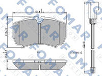 Колодки гальмівні дискові ЗАДН IVECO DAILY III 29* 06- FO 912581