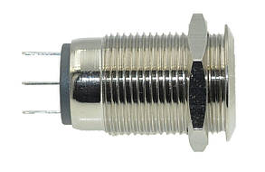 Кнопка антивандальная d18mm різьблення 16mm h27mm 3 контакти