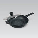 Сковорідка сотейник Maestro MR-1226-28 для кухні з кришкою, Сковорода антипригарна професійна з ручкою, фото 4