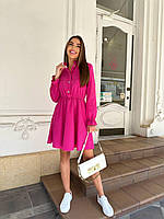 Женское платье вельвет с длинным рукавом джинс S-M, L-XL| Вельветовое женское платье Малина, L-XL