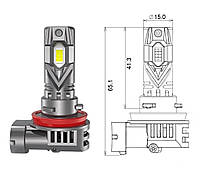 Комплект світлодіодних ламп Qline SA H11 52 W 6000 K Qline (Small Active)