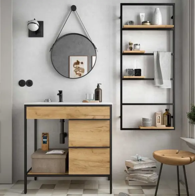 Купить Тумба в ванную комнату из ламинированного ДСП в стиле лофт, цена ...