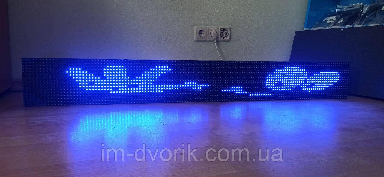 Світлодіодний екран 160x1280 мм Р10 Синій IP65 Wi-Fi DIP від Dvorik Led