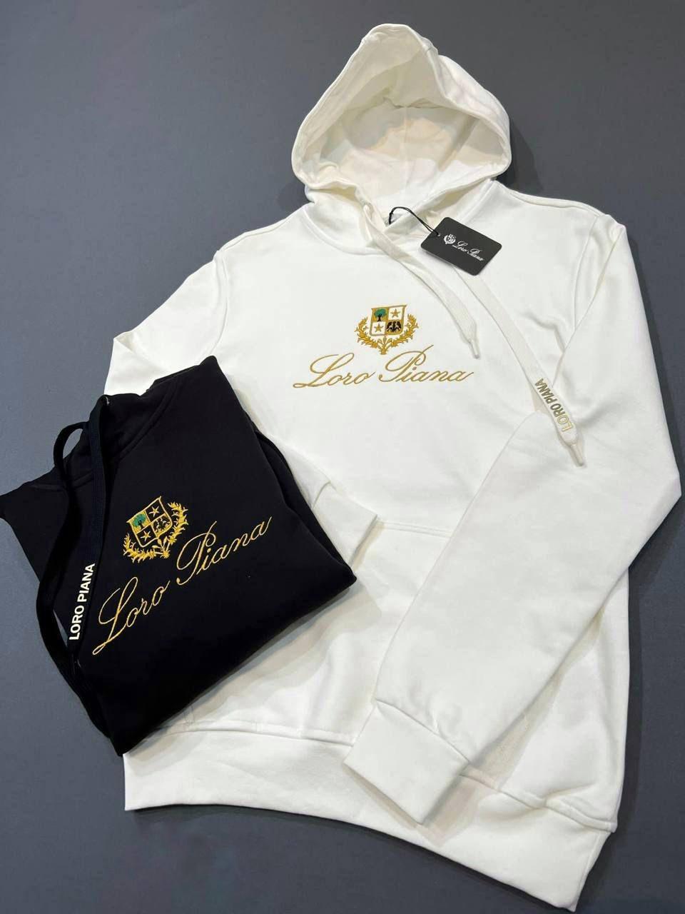 Чоловіча кофта худі Loro Piana D11496 чорна   S, XL, XXL, фото 1