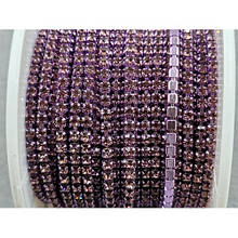 Стразовий ланцюг SS6 (2мм) світлий аметист (10ярдів)