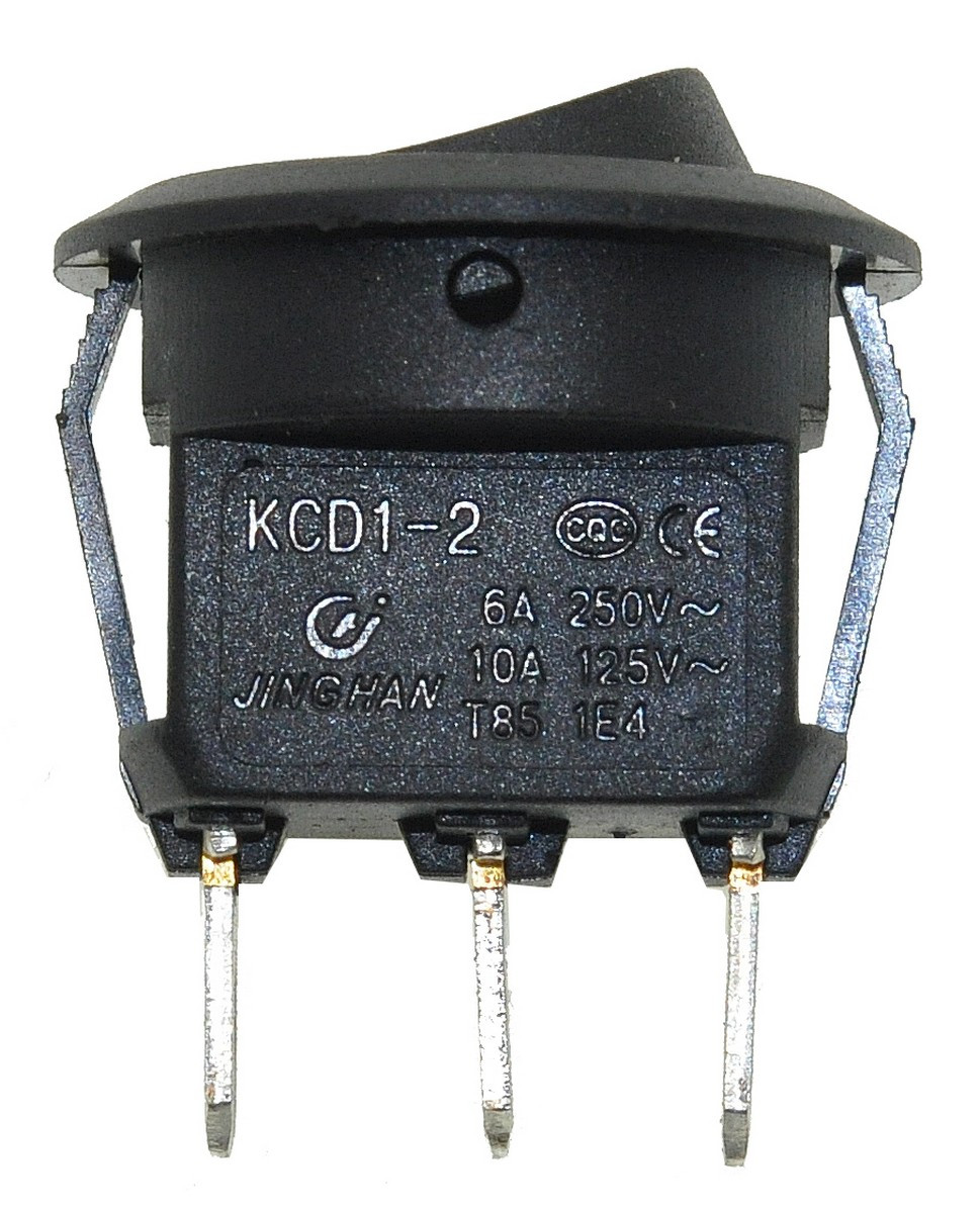 Тумблер круглий 3 положення 3 контакти d23 mm 6A