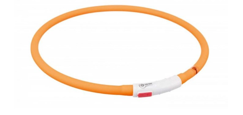 Нашийник USB для собак, що світиться / Нашийники з підсвічуванням 50 см Помаранчевий, фото 1
