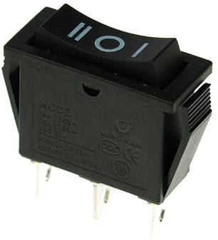 Тумблер 3 положення 3 контакти, фен Зеніт ЗФ-2010 М (14*30 mm) 16A, фото 1