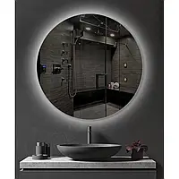 Круглое зеркало с подсветкой для ванной Джейн 650, Под выключатель, Без опций
