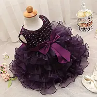 Праздничное деткое платье на 80 см фиолетовое