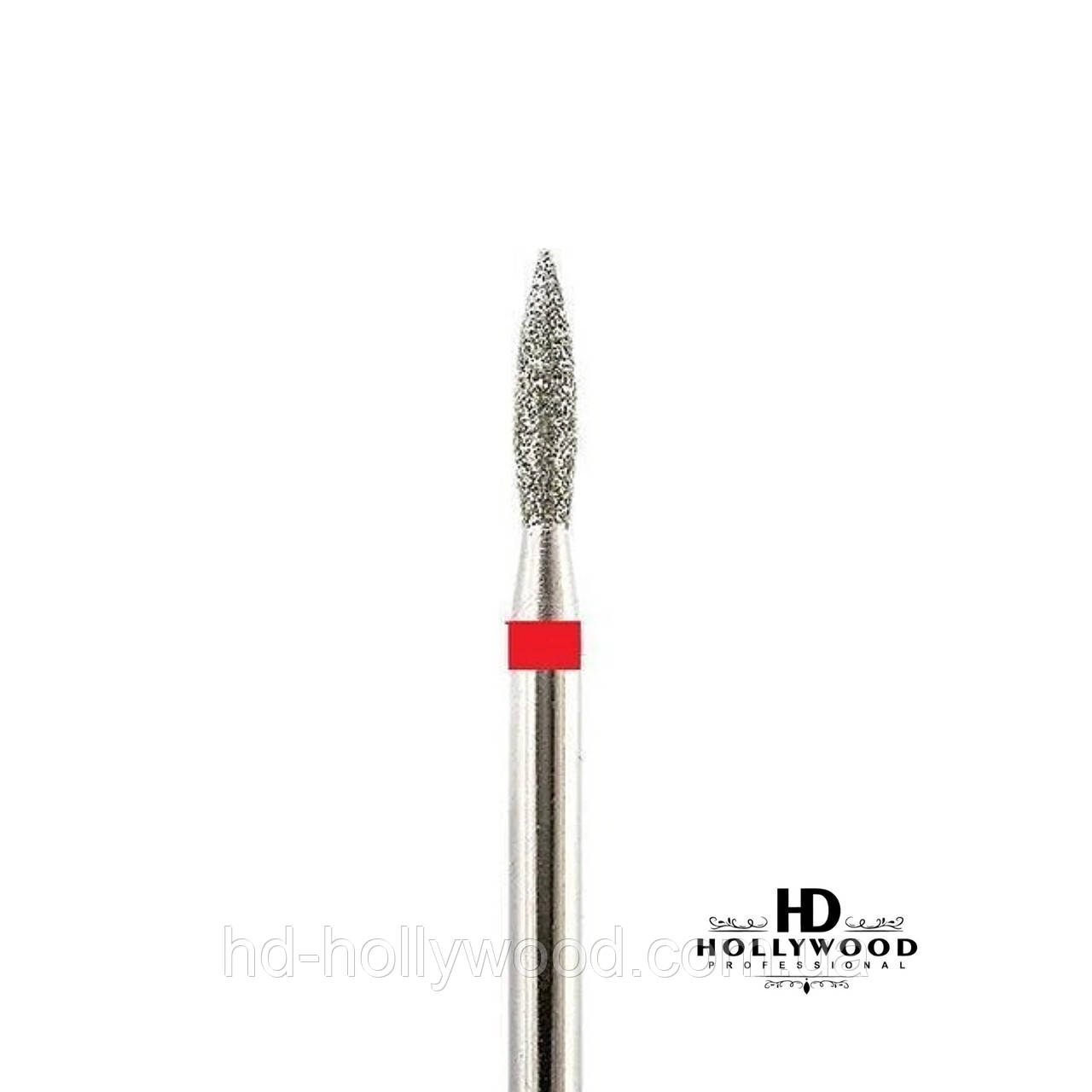 Фреза алмазна Полум'я 2.1*8 мм червона (F) HD Hollywood, фото 1