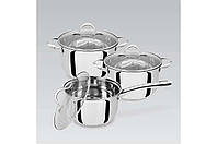 Набор посуды нержавеющий Maestro - 2,5 x 3,4 x 1,8 л (3 шт.)