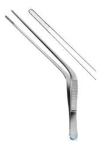 Пинцет отоларингологический, анатомический, горизонтально-изогнутый, по ...
