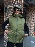 Осіння жилетка з капюшоном  642 (42), фото 7