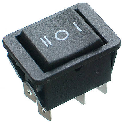 Тумблер 3 положення 6 контактів пружина 25*34 mm 16A, фото 1