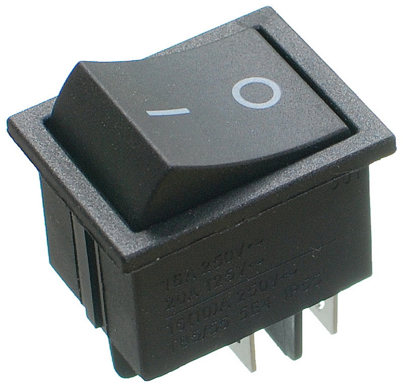 Тумблер 2 положення 4 контакти 26*33 mm 16A