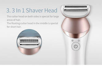 Електричний епілятор універсальний Gemei GM-7003 5 в 1 масажер тример пемза пілінг, фото 5