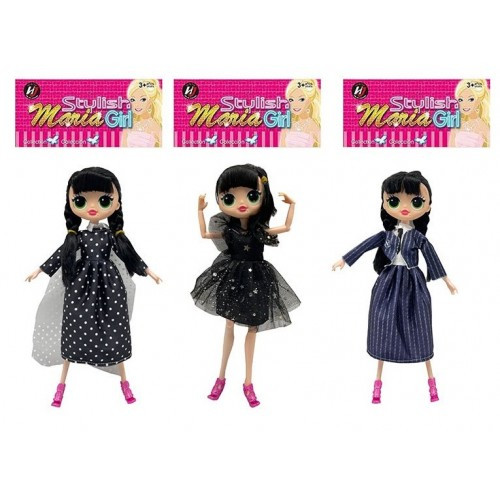 Лялька мульт.герой Венсдей TK1612 3 види в пакеті р.30х15х5см