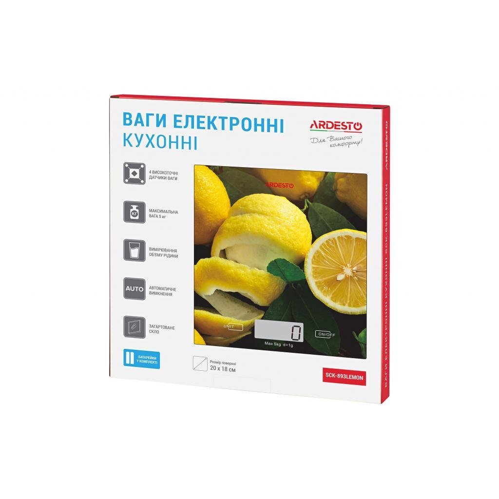 Ваги кухонні електронні Ardesto SCK-893LEMON Multicolored (SCK-893LEMON)