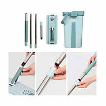 Швабра-ледар з відром комплект Scratch Cleaning Mop 8л з автоматичним віджиманням, світло-зелений, фото 4