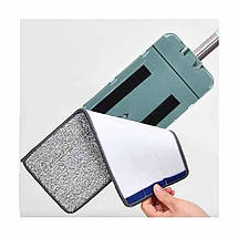 Швабра-ледар з відром комплект Scratch Cleaning Mop 8л з автоматичним віджиманням, світло-зелений, фото 5