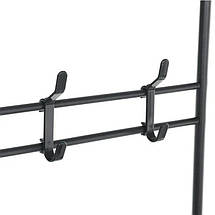 Вішалка для одягу в передпокій з полицями для взуття Simple floor clothes rack 145х60х28 см чорна, фото 2