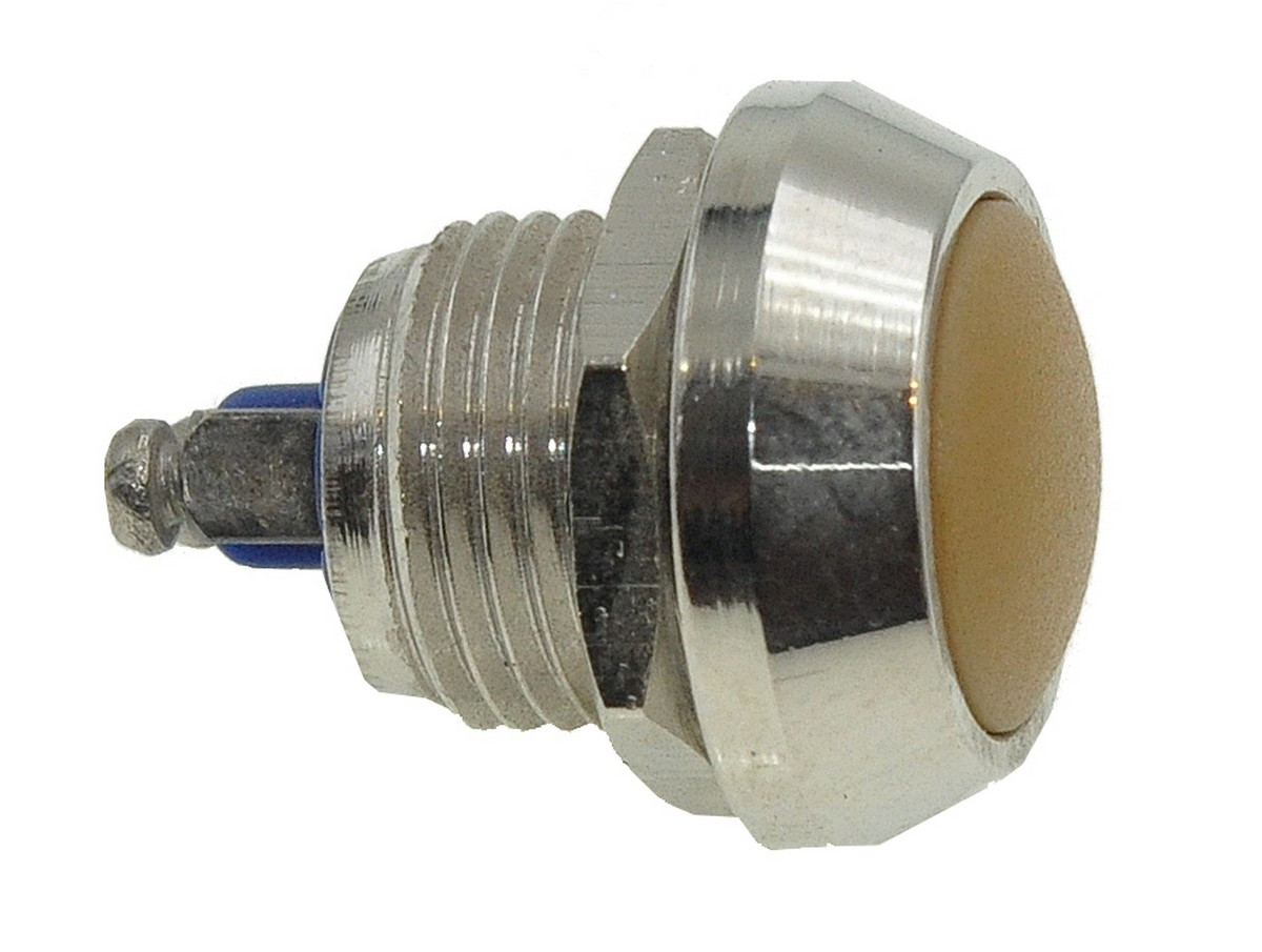 Кнопка антивандальная d17,5mm різьблення 12mm h17mm 2 контакти під гвинт