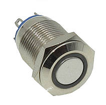 Кнопка антивандальная d14mm різьблення 12mm h18mm 4 контакти, фото 4