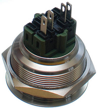 Кнопка антивандальная d34mm різьблення 30mm h34mm 4 контакти, фото 3
