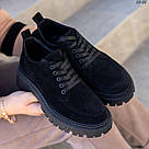 Комфортні туфлі з натуральної замші зі шнурками 36-41, фото 10