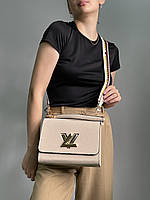 Louis Vuitton Large Twist MM Epi Leather Beige 23 x 17 x 10 см женские сумочки и клатчи хорошее качество