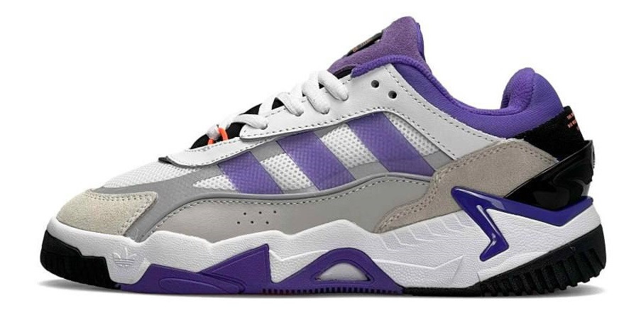 Кросівки жіночі та підліткові Adidas Originals Niteball ll White Grey Purple, фото 1